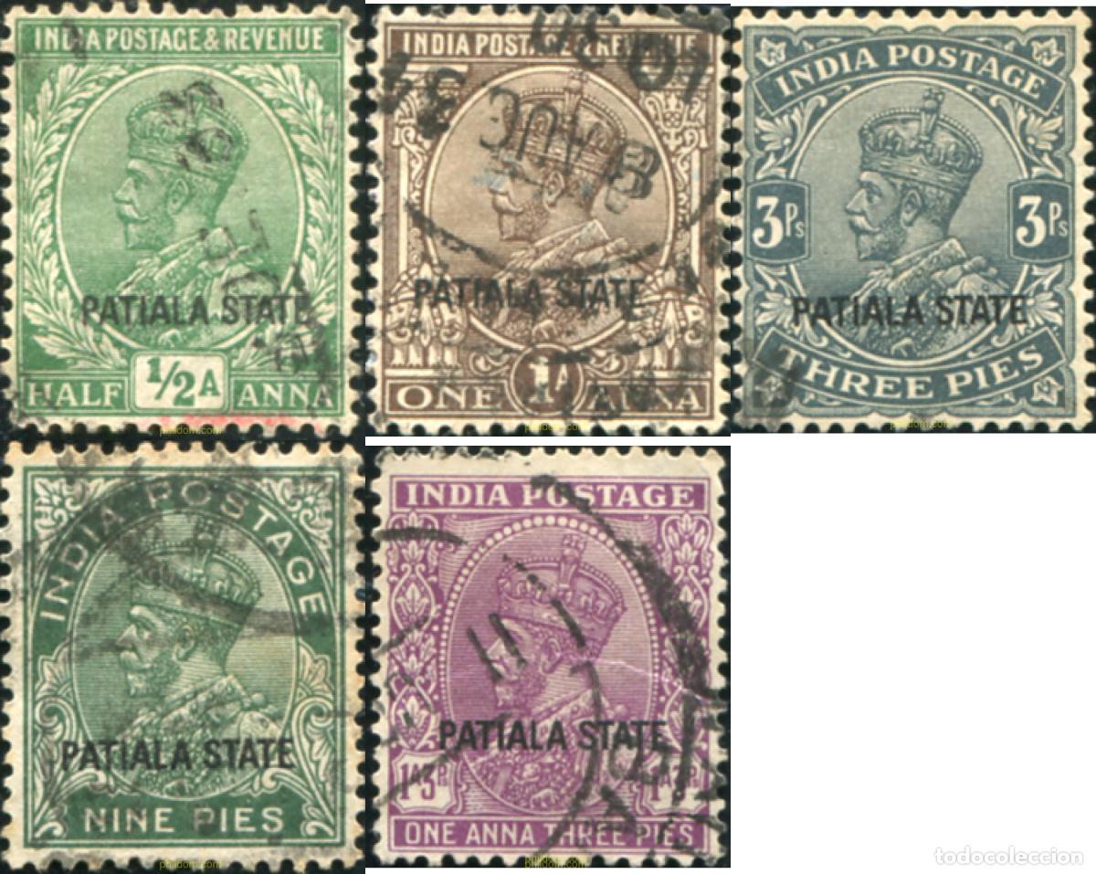 Sellos: 787245 USED PATIALA 1928 SELLOS DE INDIA INGLESA DE 1927-34 SOBRECARGADOS