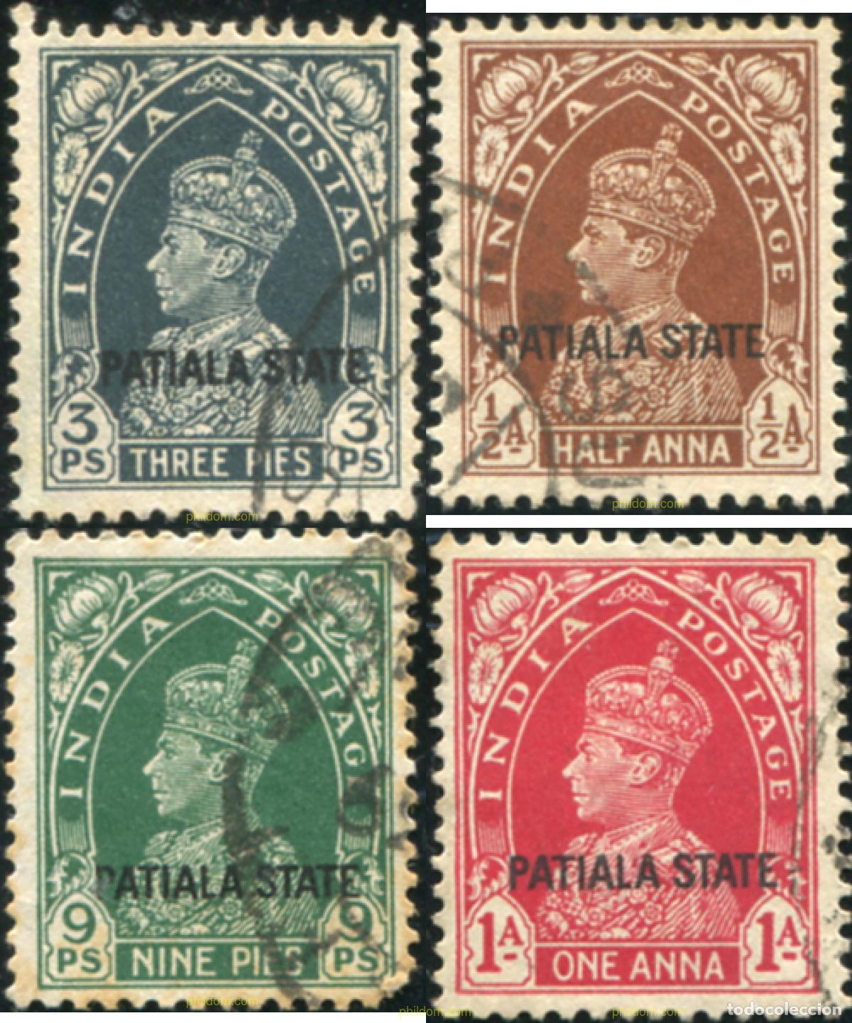 Sellos: 787708 USED PATIALA 1938 SERIE BASICA
