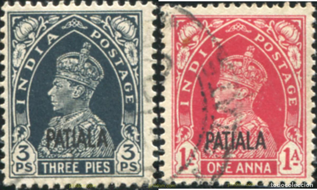 Sellos: 787712 USED PATIALA 1944 SELLOS DE INDIA INGLESA SOBRECARGADOS