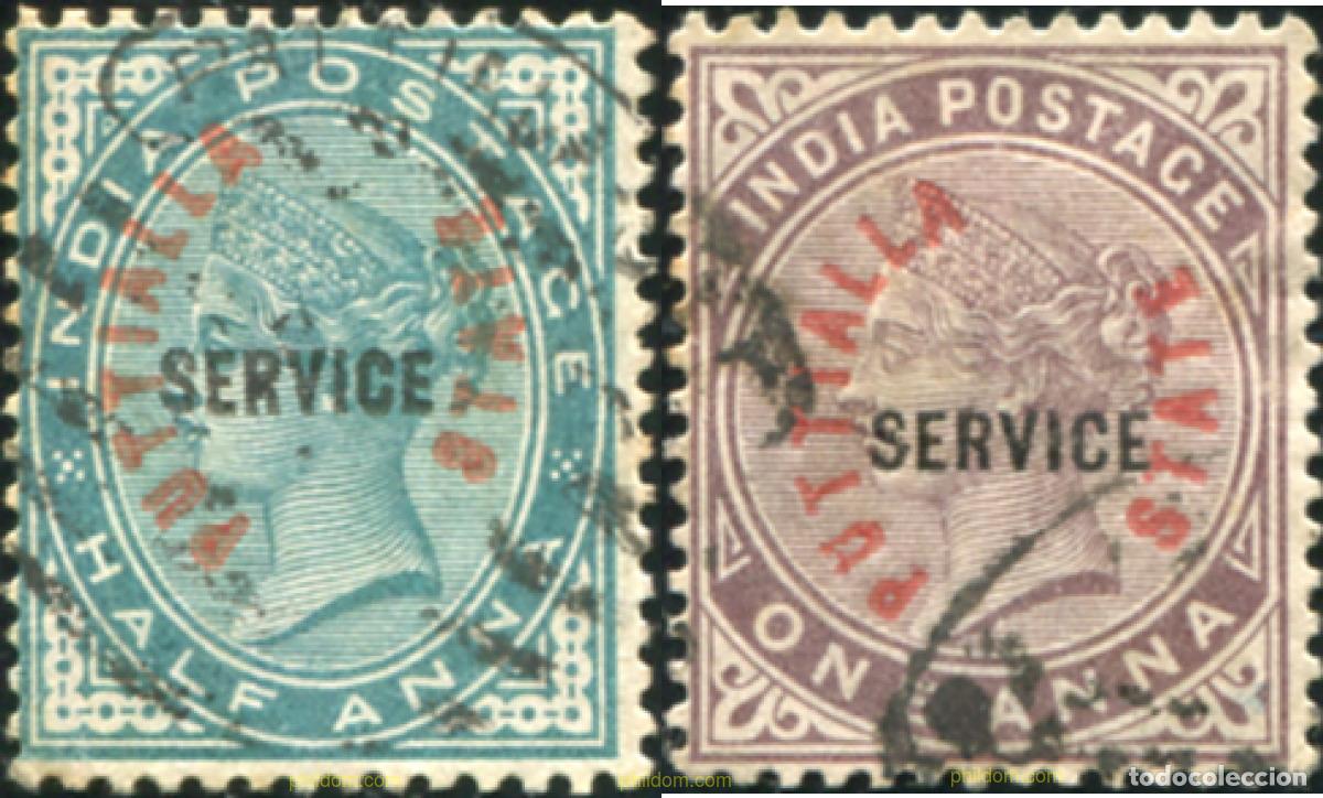 Sellos: 787717 USED PATIALA 1884 SELLOS DEL 1884 SOBRECARGADOS - SERVICE, PATIALA STATE-