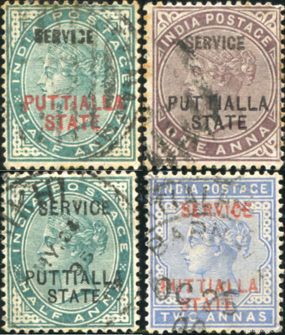 Sellos: 787719 USED PATIALA 1886 SELLOS DE INDIA INGLESA DE 1885 SOBRECARGADOS