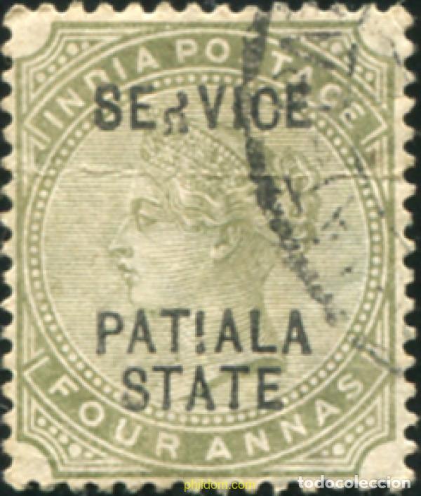 Sellos: 787728 USED PATIALA 1892 SELLOS DE INDIA INGLESA DE 1892 SOBRECARGADOS-SERVICIO