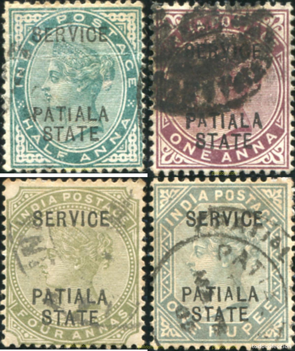 Sellos: 787725 USED PATIALA 1892 SELLOS DE INDIA INGLESA DE 1892 SOBRECARGADOS-SERVICIO