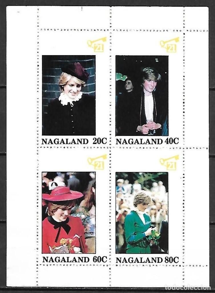 Sellos: NAGALAND 1982 SHEET MNH PRINCESA DIANA REALEZA ROYALTY