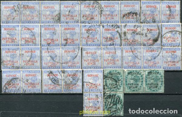 Sellos: 787788 USED PATIALA 1886 SELLOS DE INDIA INGLESA DE 1885 SOBRECARGADOS