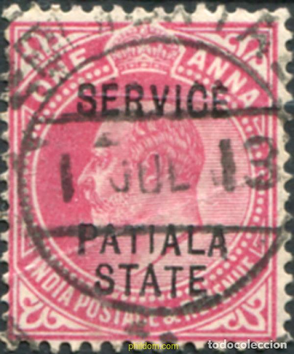 Sellos: 787807 USED PATIALA 1909 SELLOS DE INDIA INGLESA DE 1911 SOBRECARGADOS-SERVICIO