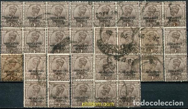 Sellos: 787819 USED PATIALA 1927 SELLOS DE INDIA INGLESA DE 1928-38 SOBRECARGADOS