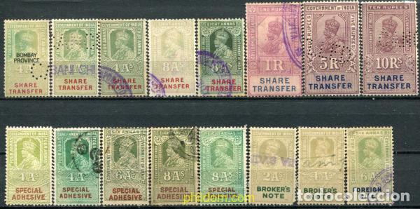 Sellos: 787860 USED INDIA INGLESA 1911 SELLOS FISCALES