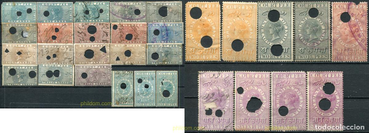 Sellos: 787861 USED INDIA INGLESA 1866 SELLOS FISCALES