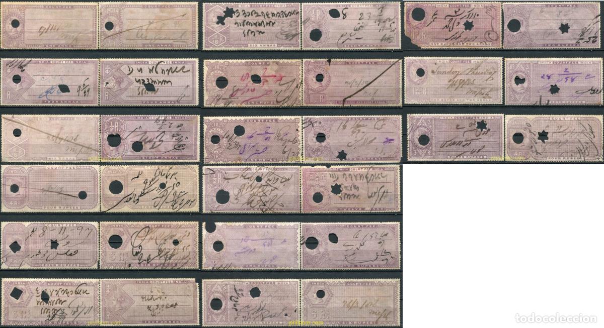 Sellos: 787863 USED INDIA INGLESA 1866 SELLOS FISCALES