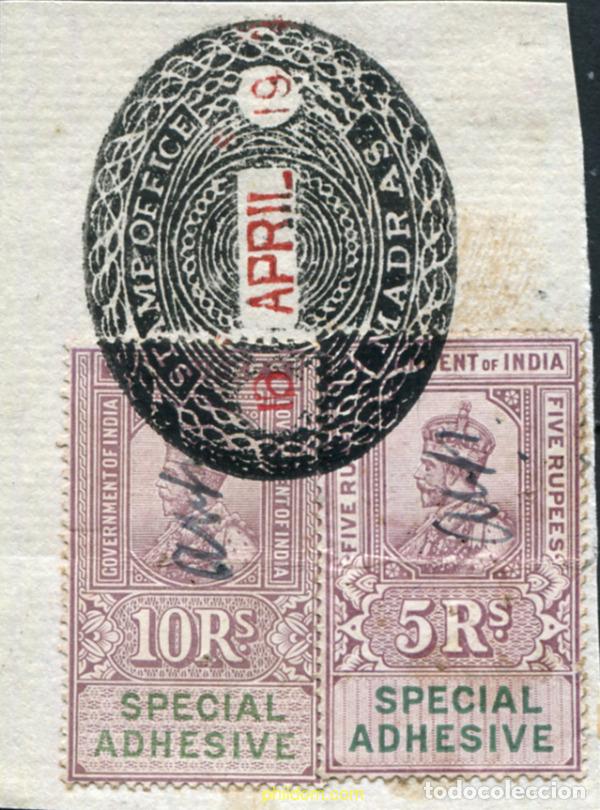 Sellos: 787866 USED INDIA INGLESA 1911 SELLOS FISCALES