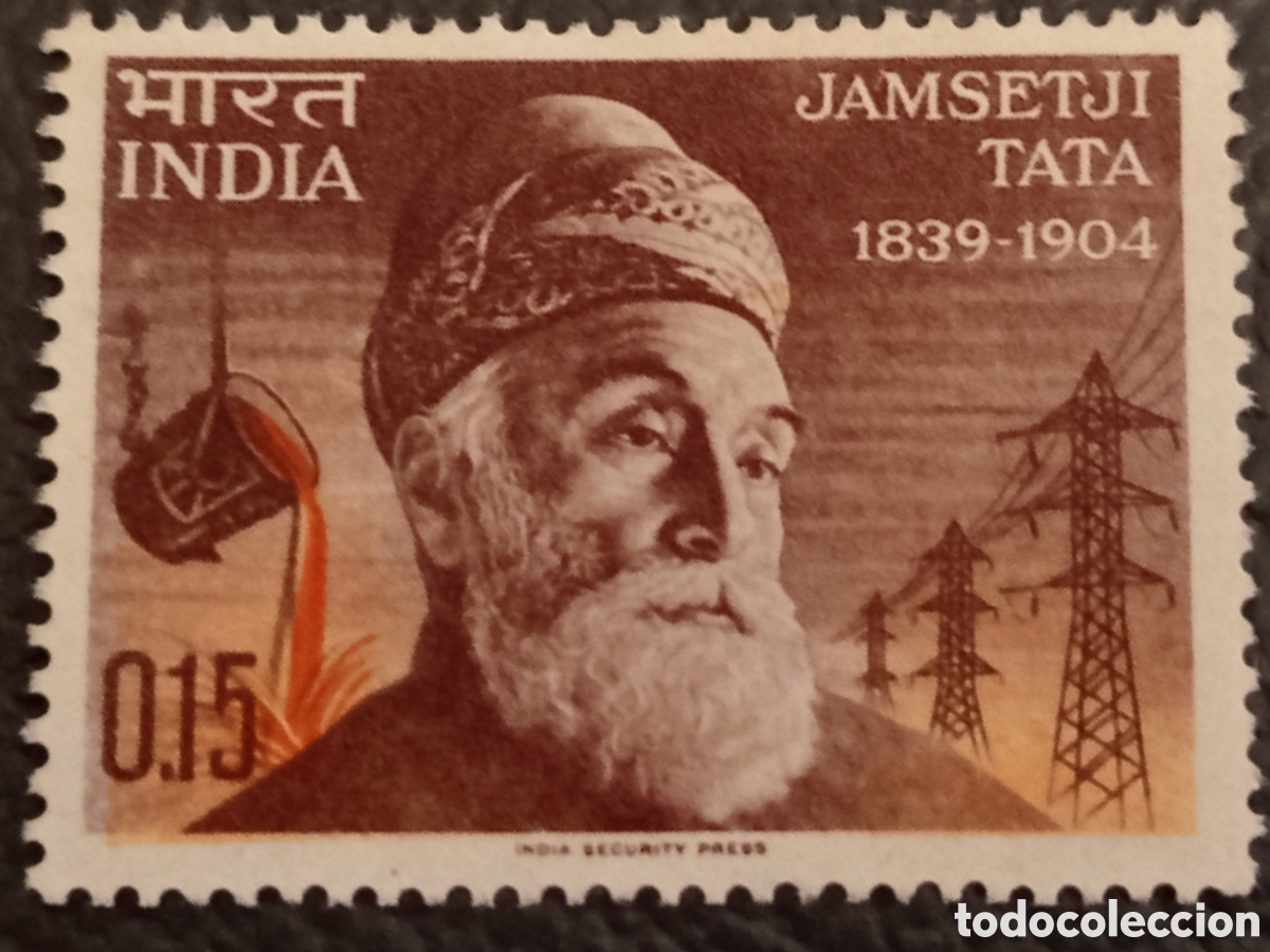 Sellos: INDIA, 1965. YVERT 182. JAMSETJI TATA MH