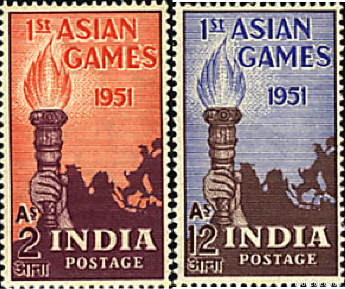 Sellos: 325797 HINGED INDIA 1951 1 JUEGOS DEPORTIVOS ASIATICOS