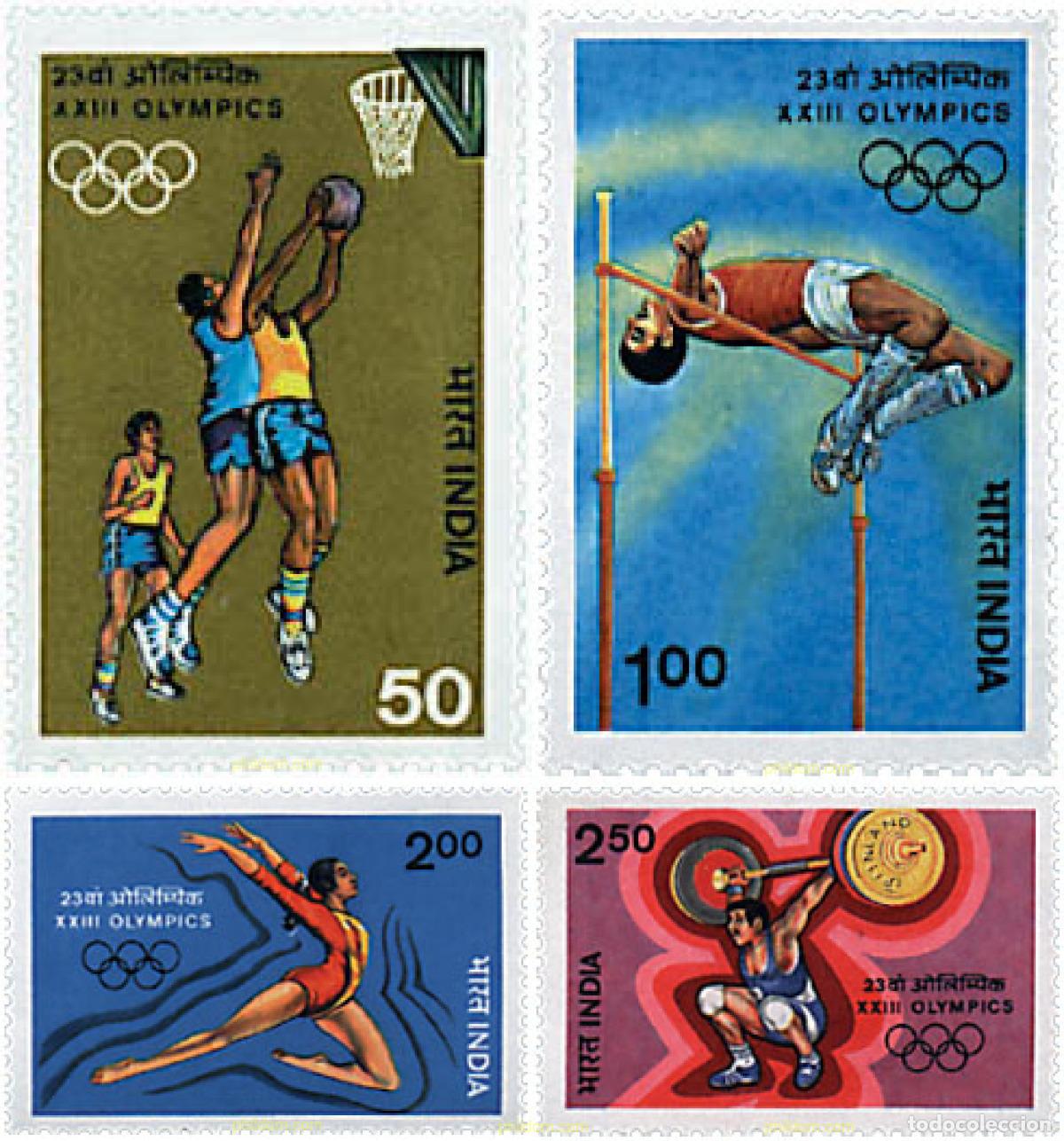 Sellos: 51990 MNH INDIA 1984 23 JUEGOS OLIMPICOS VERANO LOS ANGELES 1984