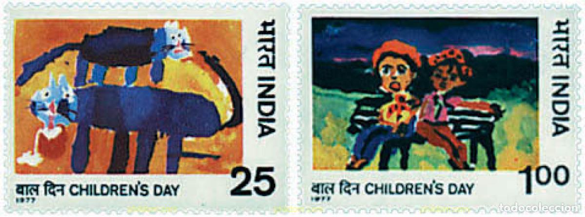 Stamps: 36454 MNH INDIA 1977 DIA DEL NI&Ntilde;O