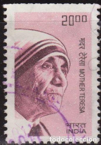 Sellos: India 2009 Scott 2286 Sello &ordm; Madre Teresa de Calcuta Anjez&euml; Gonxhe Bojaxhiu (1910-1997) Michel 2359