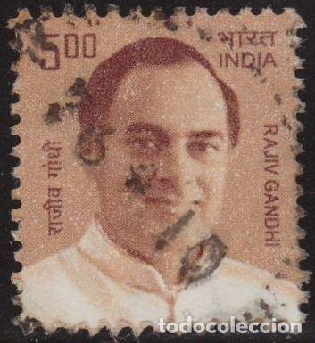 Stamps: India 2008 Scott 2283 Sello &ordm; Rajiv Gandhi Primer Ministro Michel 2319 Yvert 2130 India Stamp Timbre