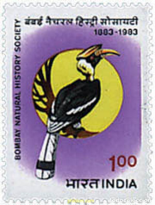 Sellos: 36648 MNH INDIA 1983 CENTENARIO DE LA SOCIEDAD DE HISTORIA NATURAL DE BOMBAI