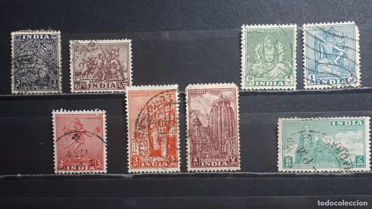 Sellos: INDIA. A&Ntilde;O 1949. &deg;. YVERT 7/12, 14, 16