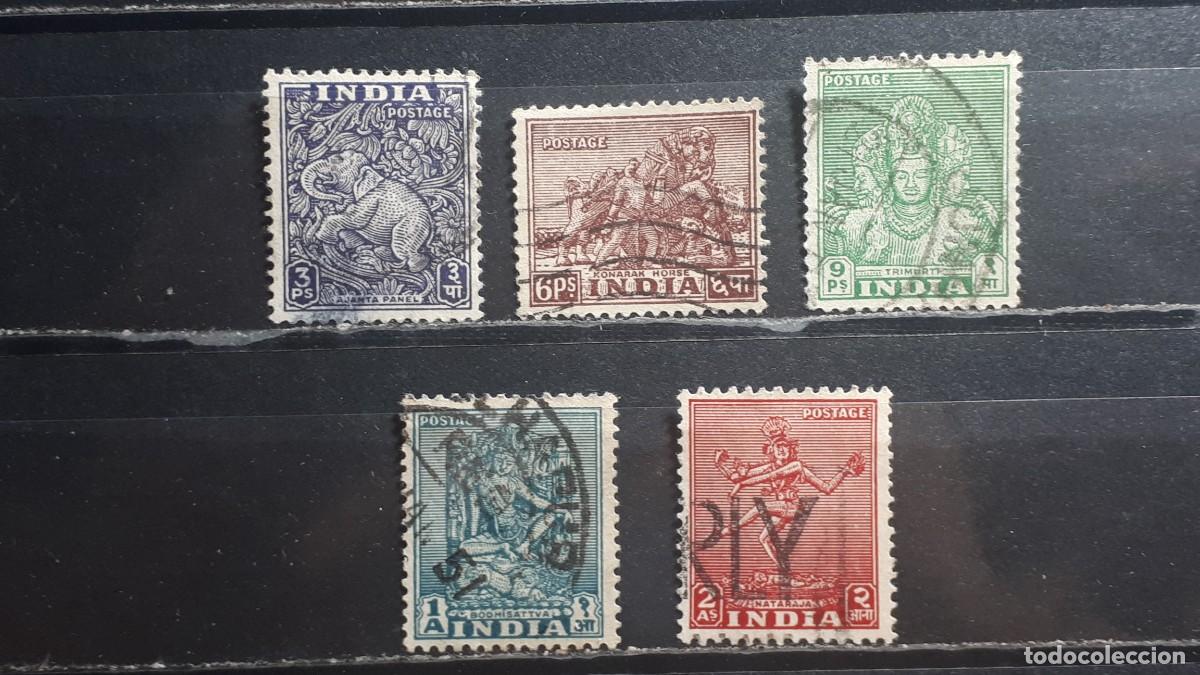Sellos: INDIA. A&Ntilde;O 1949. &deg;. YVERT 7/11