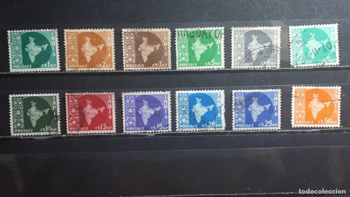 Sellos: INDIA. A&Ntilde;O 1957. &deg;. YVERT 71/81