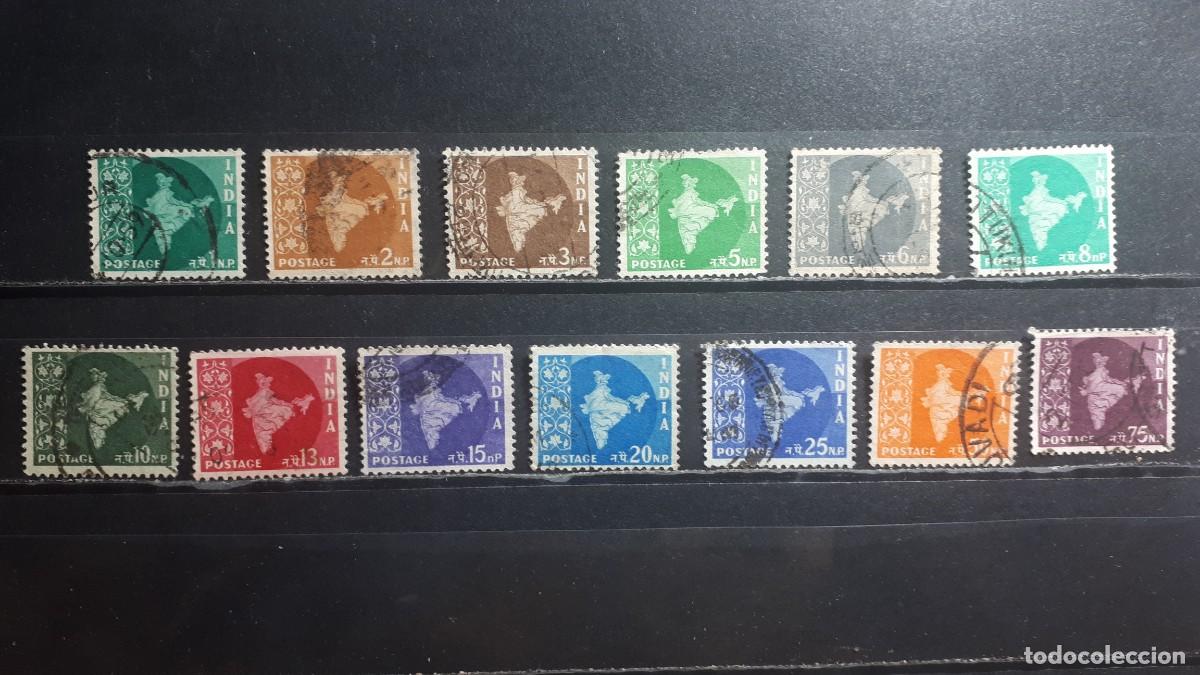 Sellos: INDIA. A&Ntilde;O 1958. &deg;. YVERT 95A/104A