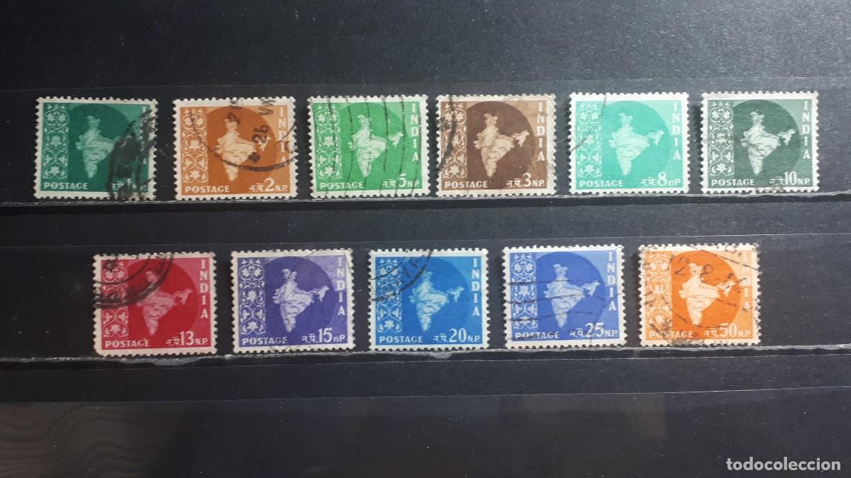 Sellos: INDIA. A&Ntilde;O 1958. &deg;. YVERT 95A/103, falta 98A, 104, 104A