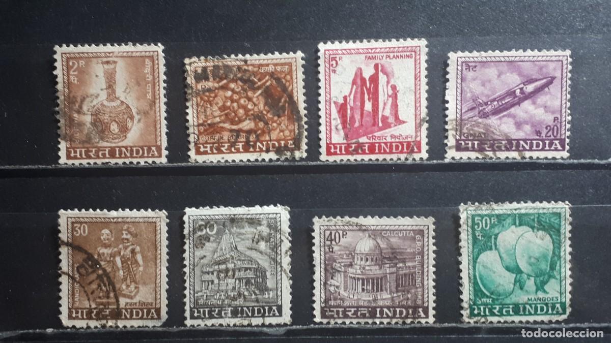 Sellos: INDIA. A&Ntilde;O 1967. &deg;. YVERT 222, 223B, 224, 226/9