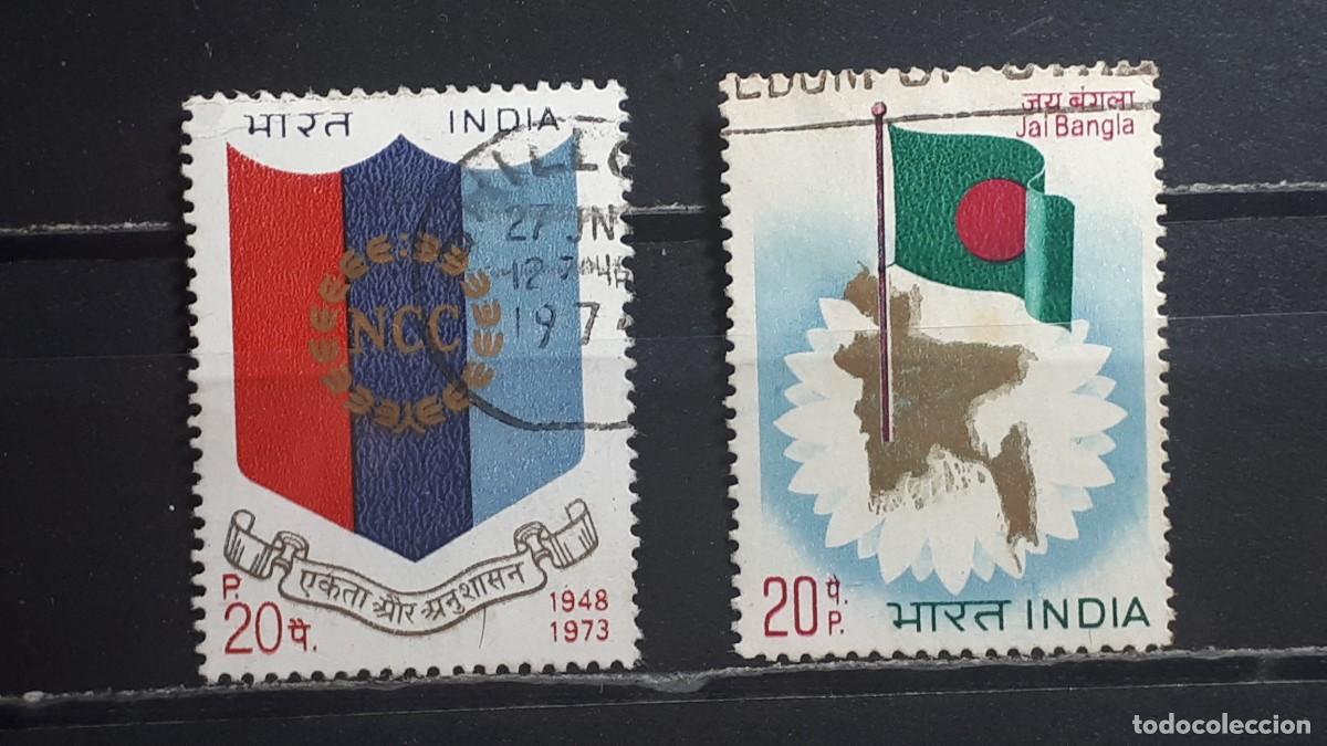 Sellos: INDIA. A&Ntilde;O 1973. &deg;. YVERT 357, 383