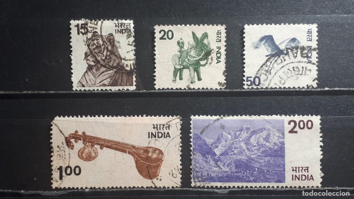 Sellos: INDIA. A&Ntilde;O 1975. &deg;. YVERT 444/8