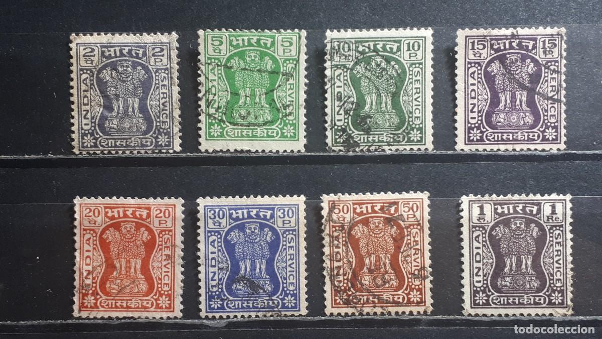 Sellos: INDIA. A&Ntilde;O 1967. &deg;. YVERT Servicios 36, 38, 40/2, 43/5