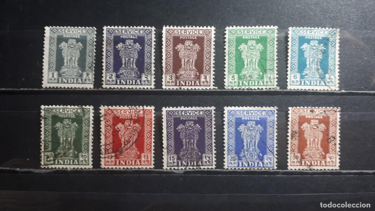 Sellos: INDIA. A&Ntilde;O 1958. &deg;. YVERT Servicios 23/8, 30/1