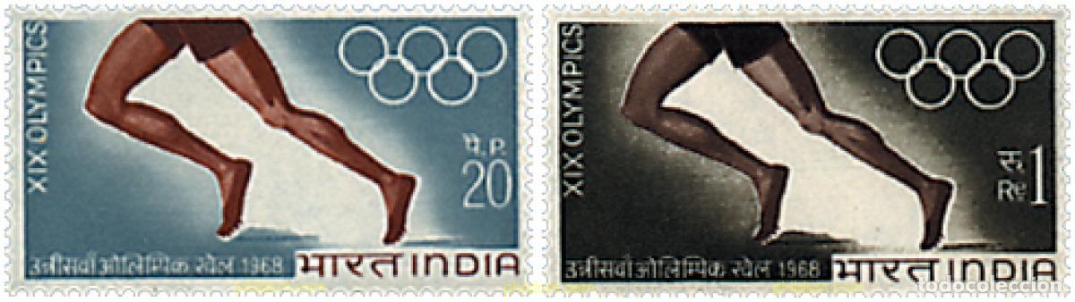 Stamps: 26614 MNH INDIA 1968 19 JUEGOS OLIMPICOS VERANO MEXICO 1968