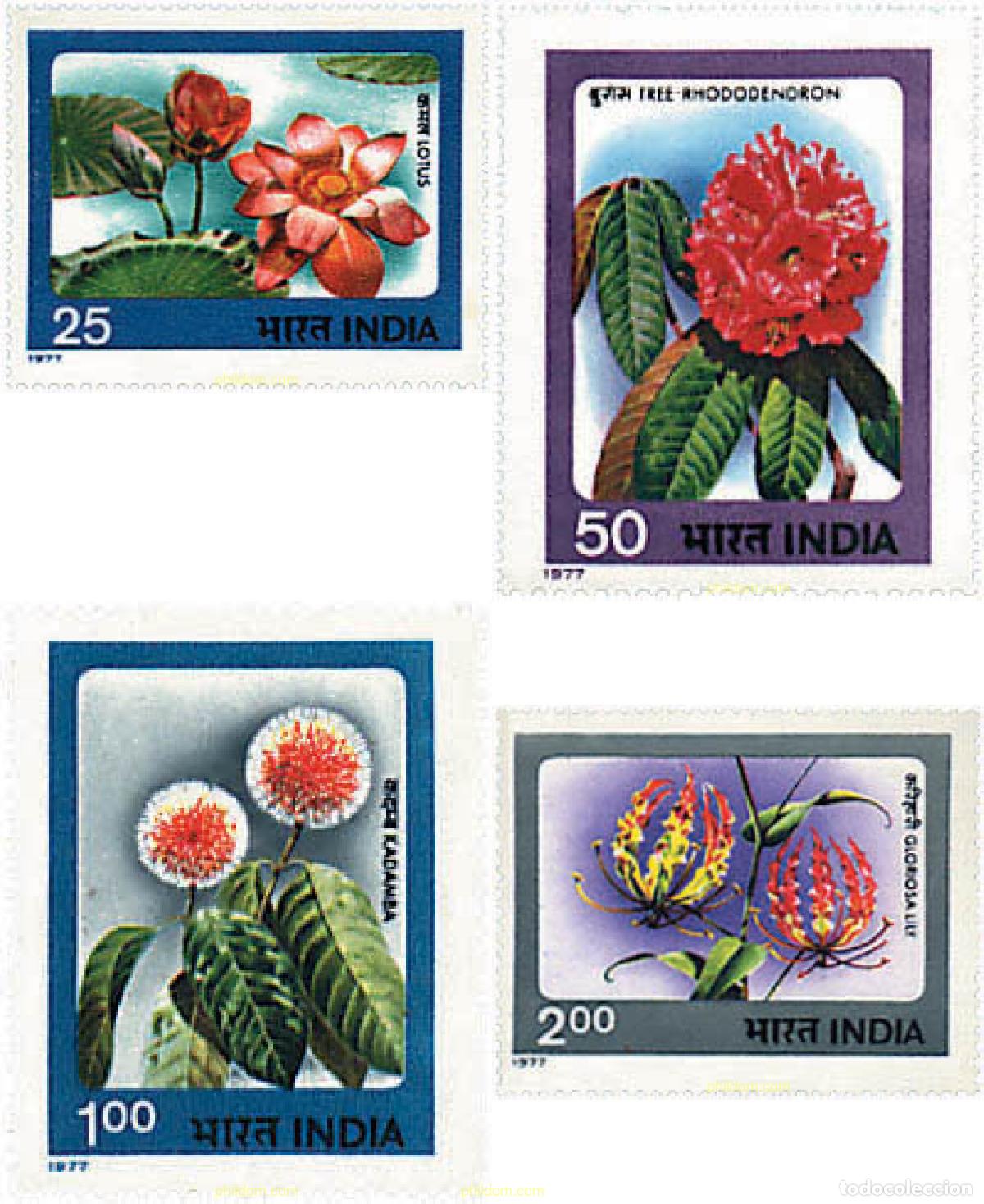 Sellos: 89742 MNH INDIA 1977 FLORES