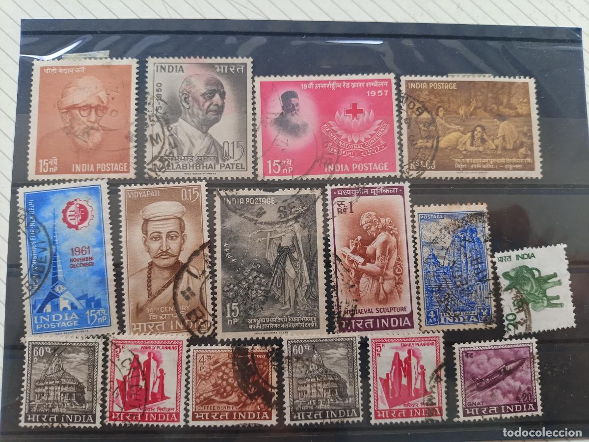 Sellos: India. Lote de sellos antiguos