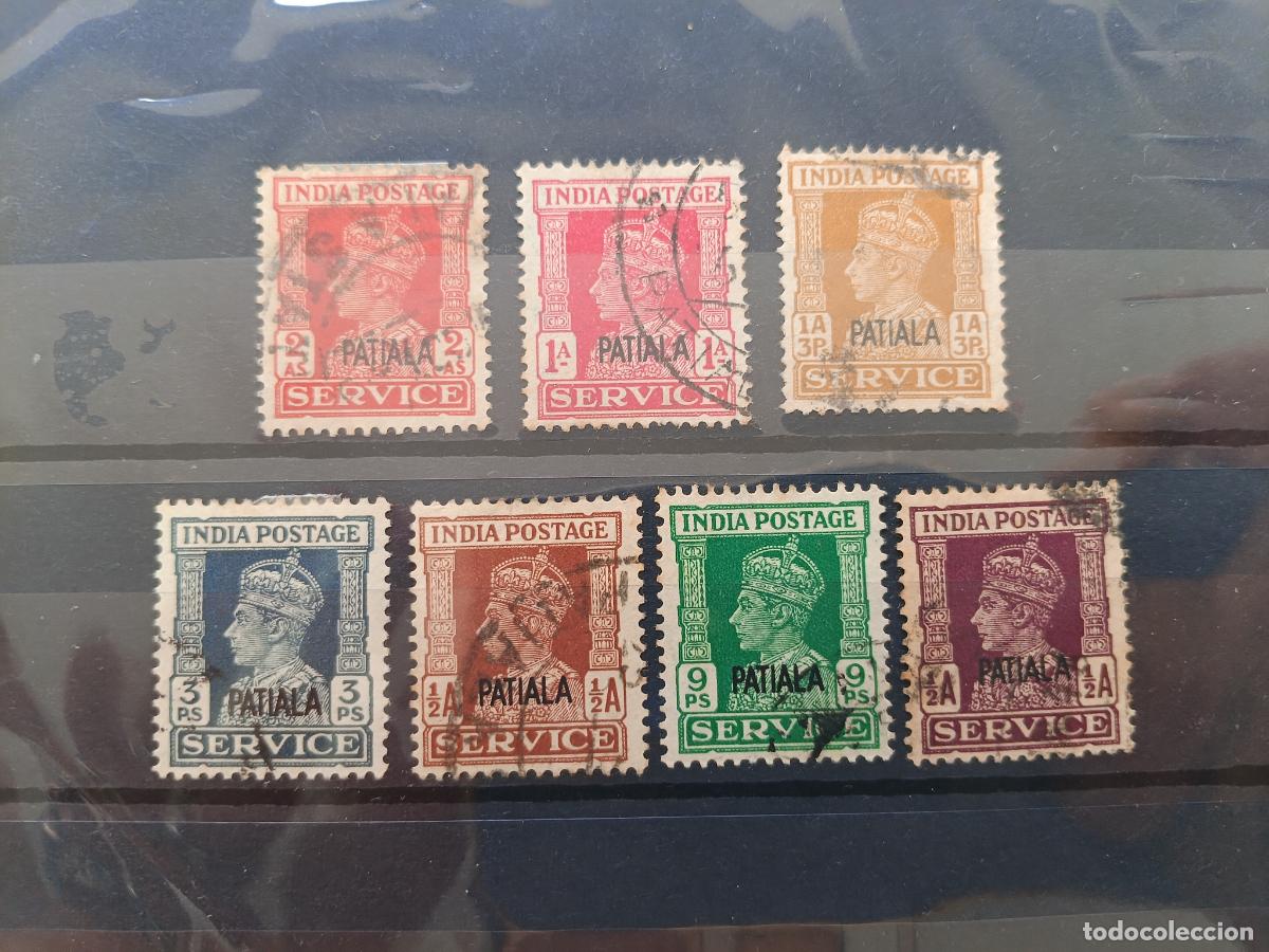 Sellos: Estado de Patiala, India inglesa. Lote de sellos