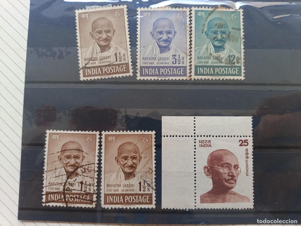 Sellos: India. Lote de sellos de Gandhi
