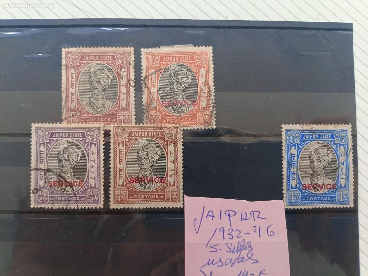 Sellos: India. Lote de sellos de Jaipur 1932
