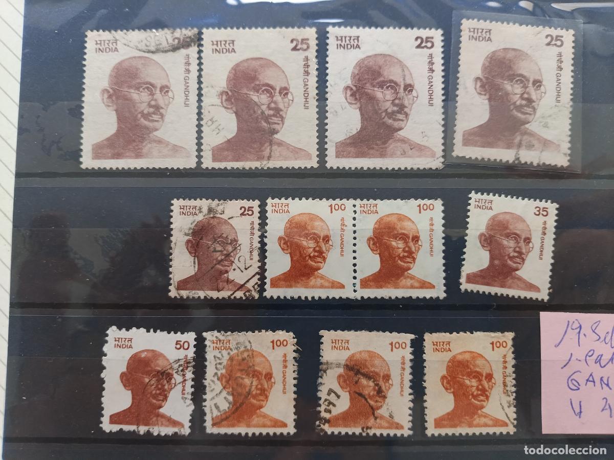Sellos: India. Lote de sellos de Gandhi