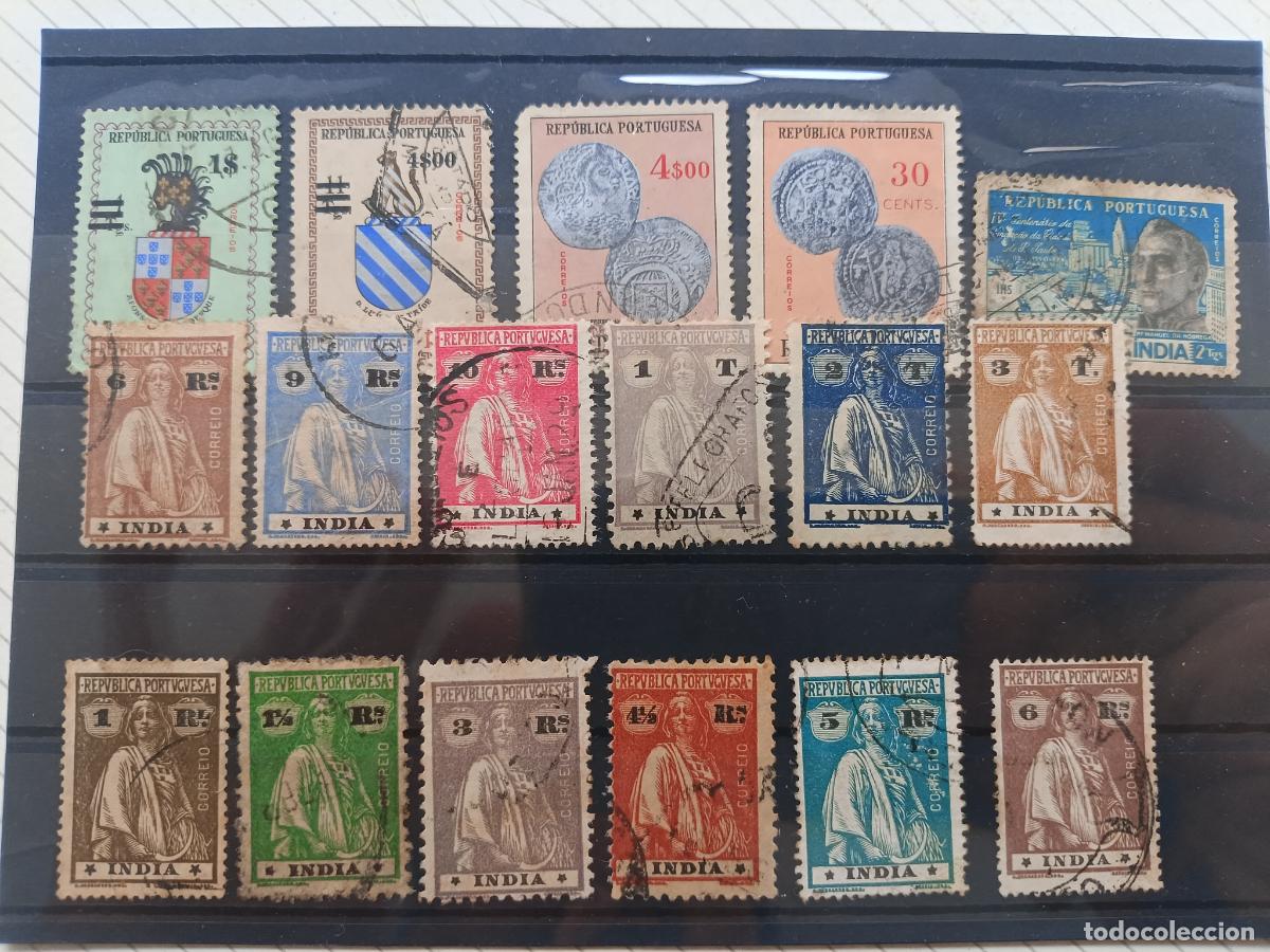 Sellos: India portuguesa. Lote de sellos