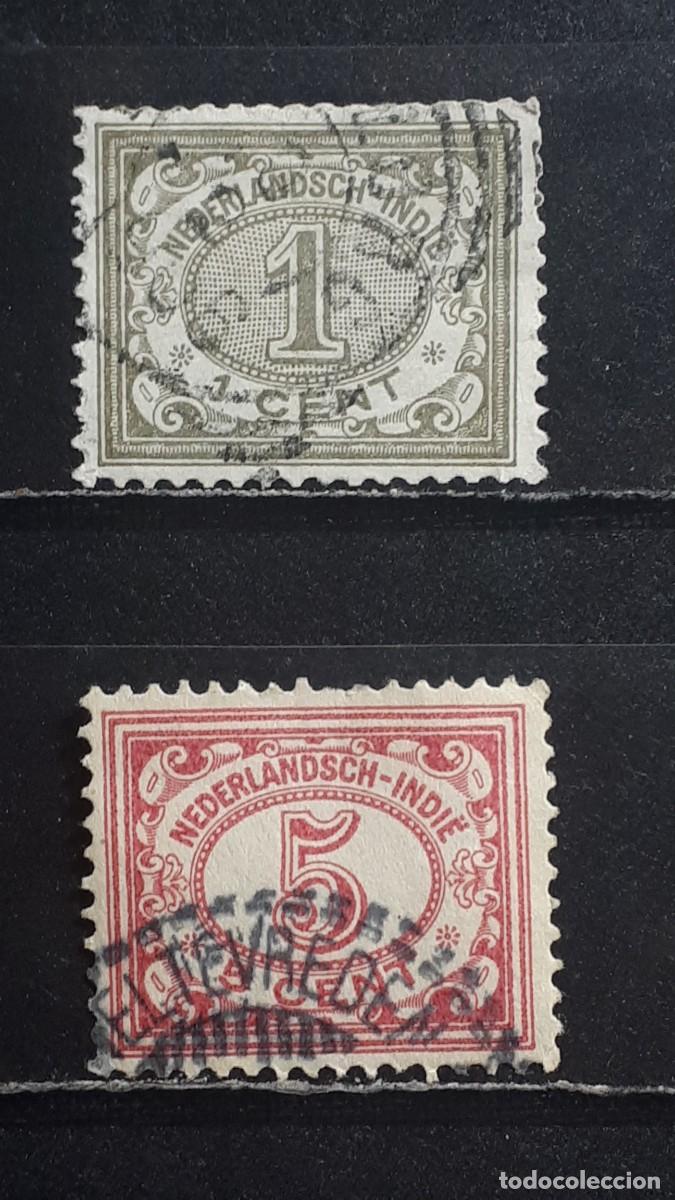 Sellos: INDIA HOLANDESA. A&Ntilde;O 1911. &deg;. YVERT 98, 104.