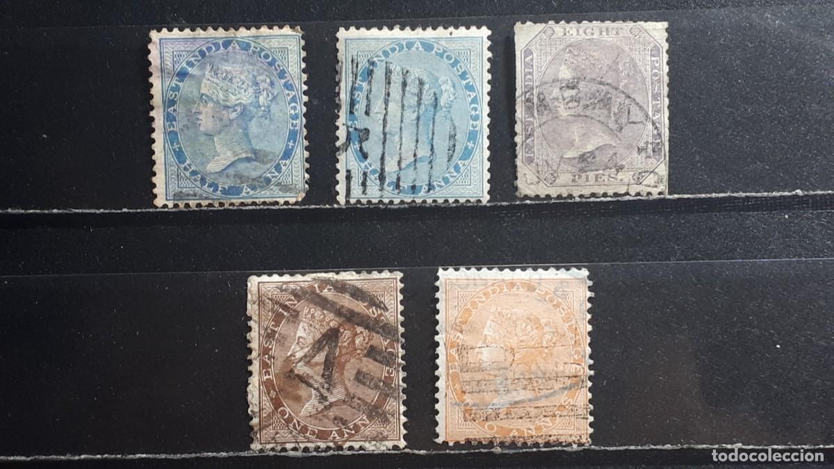 Sellos: INDIA INGLESA. A&Ntilde;O 1865. &deg;. YVERT 18/22