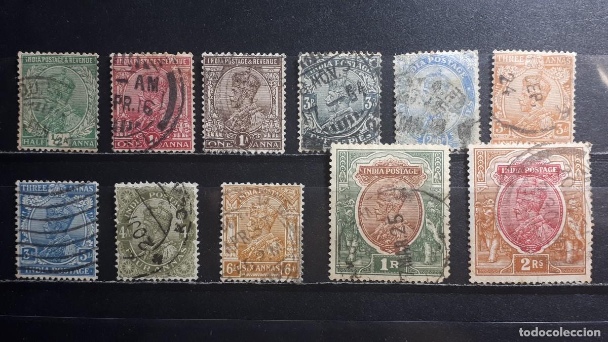 Sellos: INDIA INGLESA. A&Ntilde;O 1911-26. &deg;. YVERT 76/9, 84/8, 91/2 el 84A no.