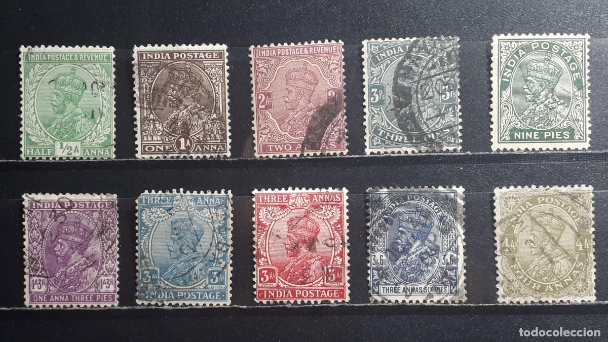 Sellos: INDIA INGLESA. A&Ntilde;O 1927. &deg;. YVERT 109/11, 113B, 117/8