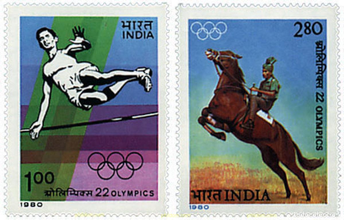 Sellos: 31376 MNH INDIA 1980 22 JUEGOS OLIMPICOS VERANO MOSCU 1980