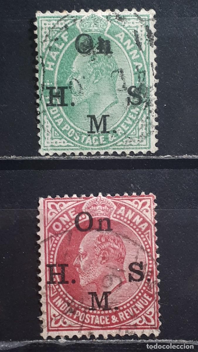 Sellos: INDIA INGLESA. A&Ntilde;O 1907. &deg;. YVERT servicios 52/3