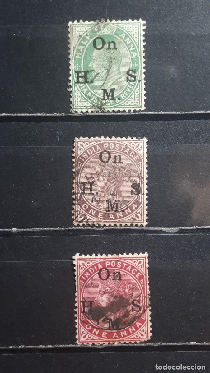 Sellos: INDIA INGLESA. A&Ntilde;O 1883-900 &deg;. YVERT servicios 30/1, 37