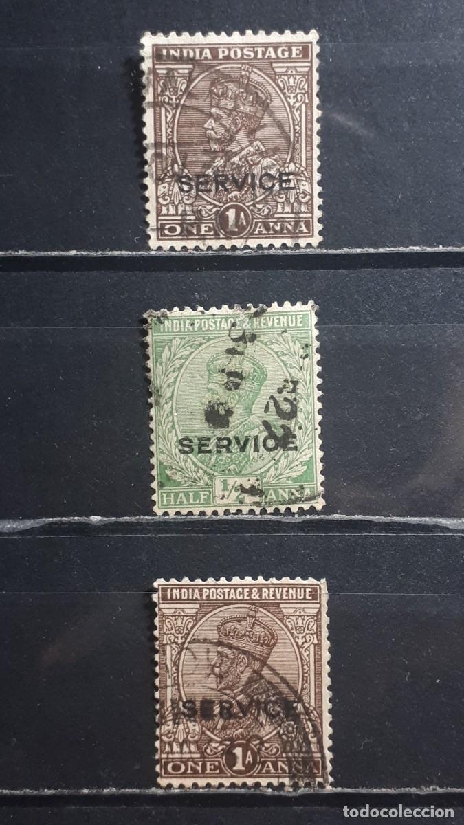Sellos: INDIA INGLESA &deg;. YVERT servicios 78/9, 86