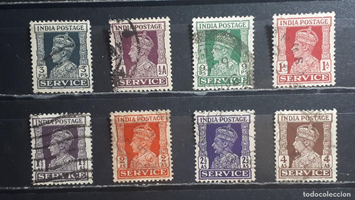 Sellos: INDIA INGLESA. A&Ntilde;O 1939. &deg;. YVERT servicios 105, 107/9, 111/4,