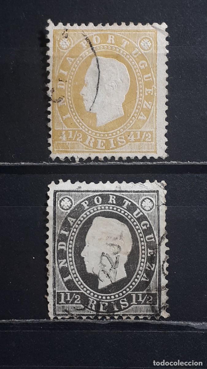 Sellos: INDIA PORTUGUESA. A&Ntilde;O 1886. &deg;. YVERT 124/5